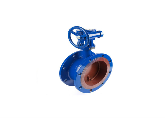 Op maat gemaakt Dn65 Dn800 Plastic PPH Seal Wafer Worm Gear Type Butterfly Valve Voor Cement Silo